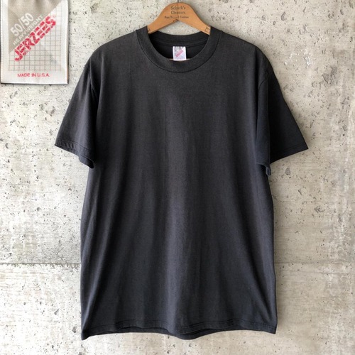 GG495 90s Tシャツ 無地 黒 ブランク サンフェード USA製