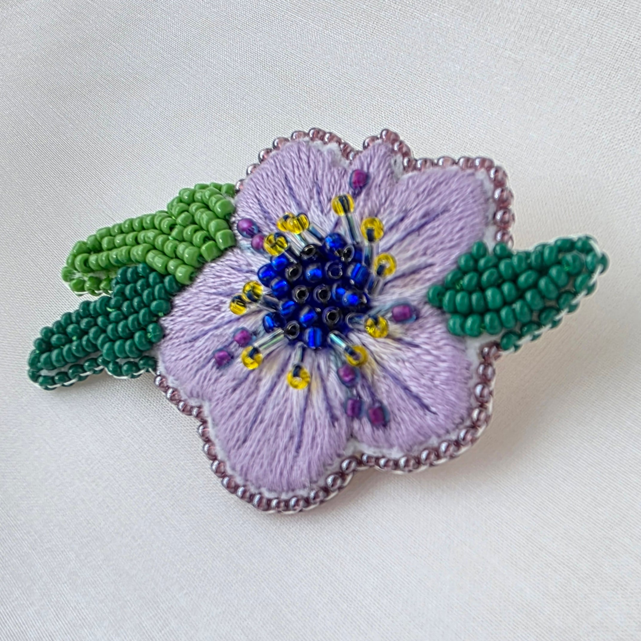TAKAYO】お花のビーズ刺繍ブローチ D7-99 | 幸多箱 本店