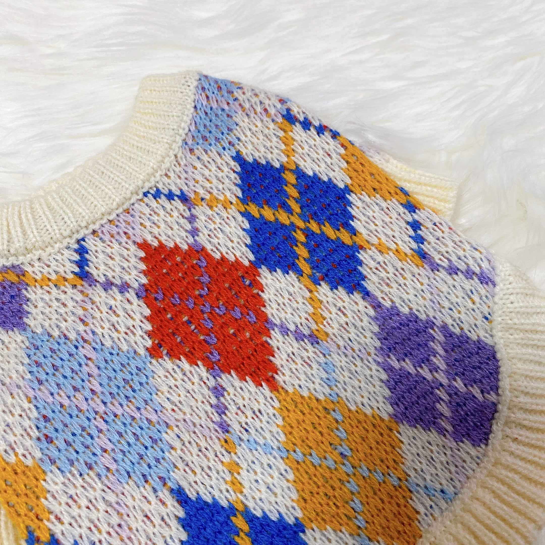 【SALE】argyle knit S ~ XL / 犬服 秋冬 新作 ニット 犬 服 トップス 可愛い ドッグウェア 小型犬 中型犬 ペット洋服 犬の服 おしゃれ top60