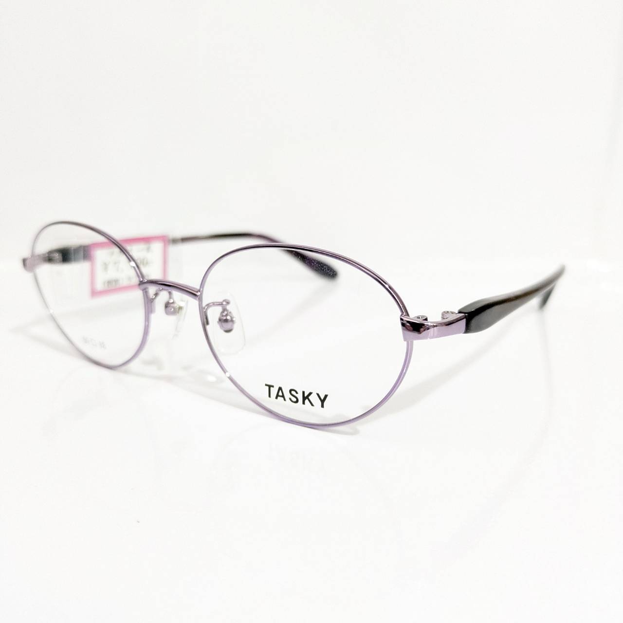 【TASKY】オーバルメタルフレーム ピンク