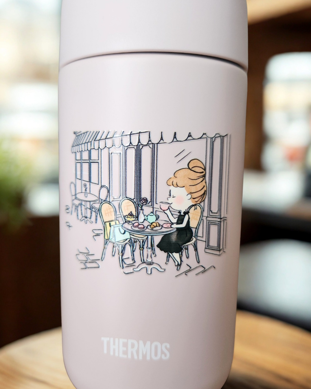 【7月限定】cafe_ステンレス ボトル ＆ メッシュトートバッグ - 6