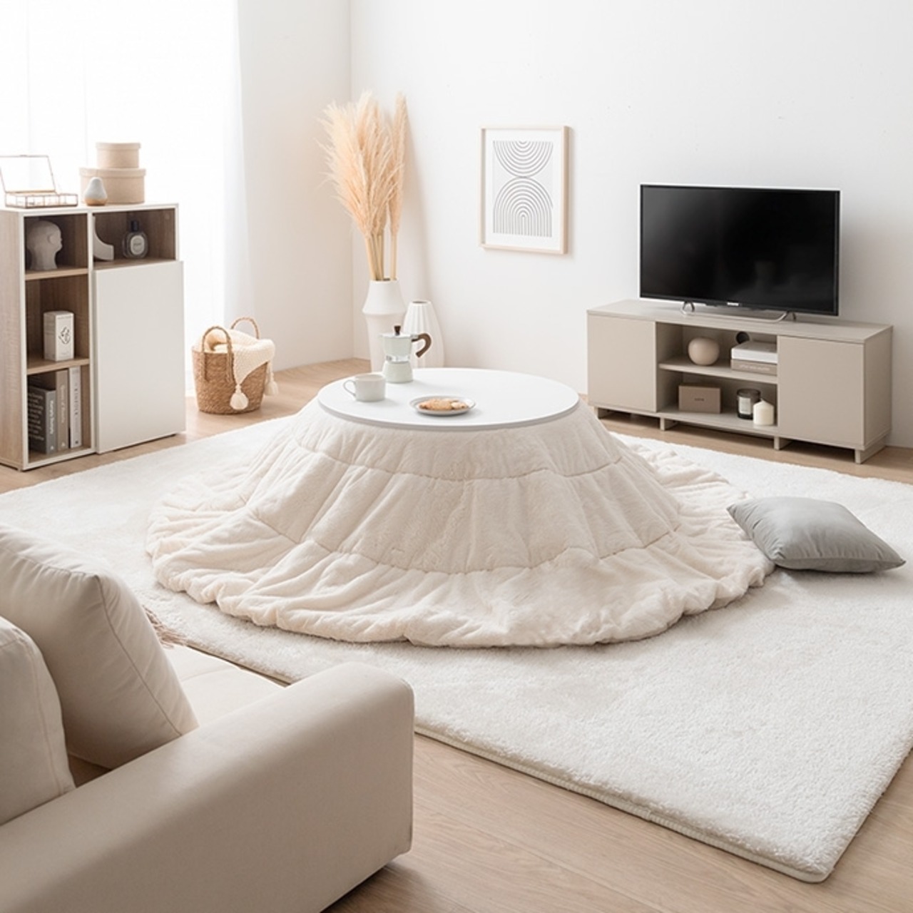 こたつ 円形 テーブル 直径68cm