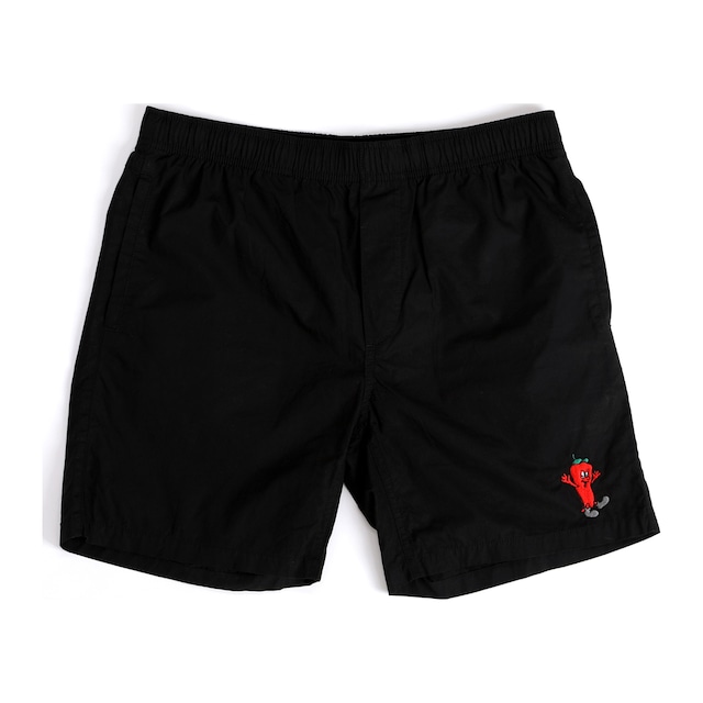 One Family / Nylon Easy Shorts / Red Chili / Black / M (size)