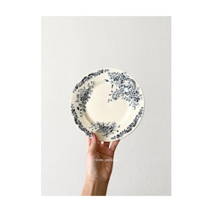 Salins サラン / “Rocaille” ロカイユ装飾のデザートプレート b