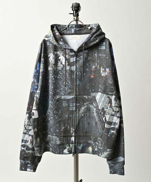 many men many mind TC fleece graphic hoodie (GRN) M2614010