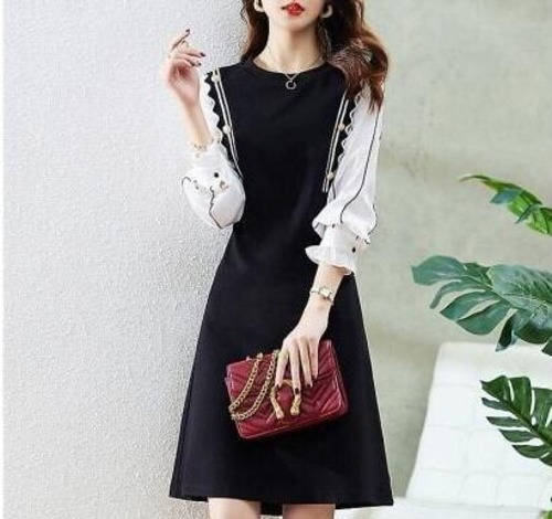 レディース ワンピース Iラインワンピース 細見え 春秋 春 きれいめ 薄手 大人女子 30代 40代 50代 ひざ丈 おしゃれ 大きいサイズ