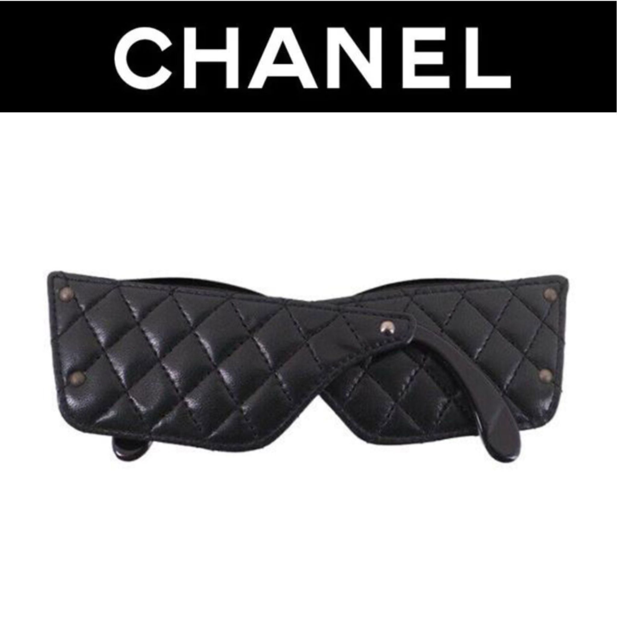 CHANEL シャネル サングラス マトラッセ キルティングレザー 1988
