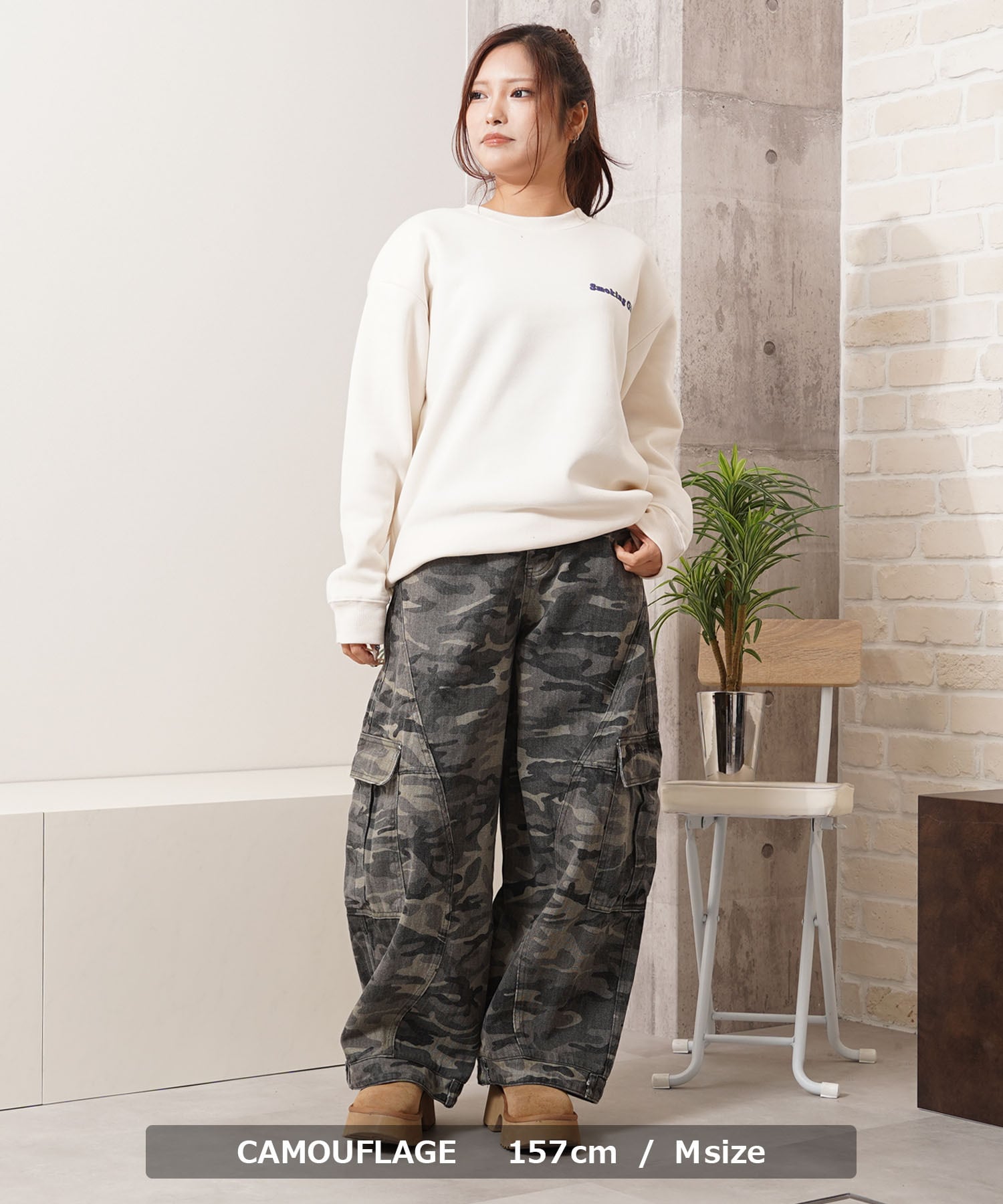◇カモフラ バレルレッグ カーゴパンツ◇gt-c25101 | 1111clothing