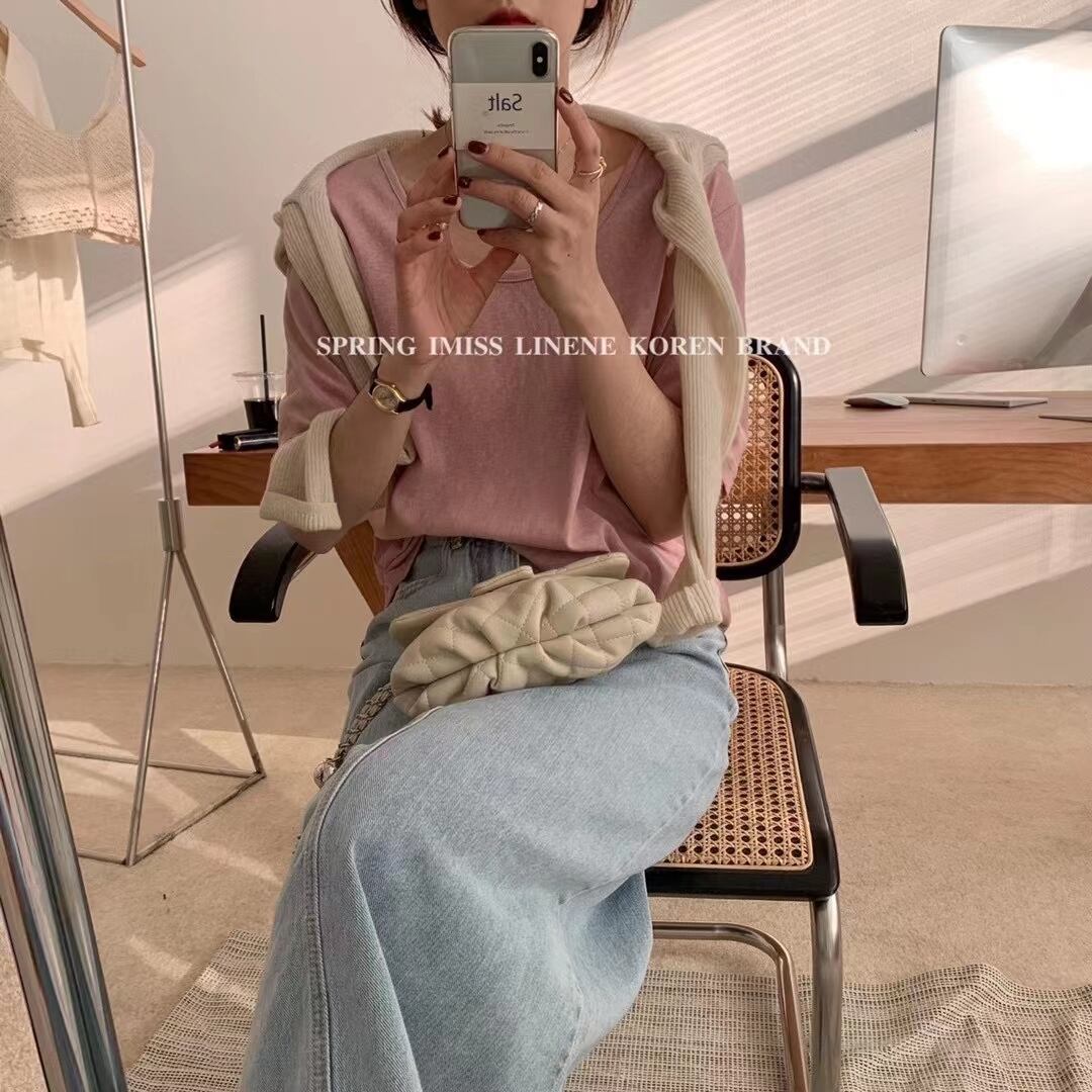 Uネックカットソー　AJ2205-627