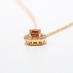 ファンシーディープ ブラウニッシュオレンジ ダイヤモンド ネックレス K18 / SI1  / 0.382ct / DA 0.142ct