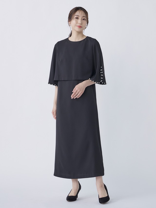 ［アンサンブル］パールスリーブ ワンピース