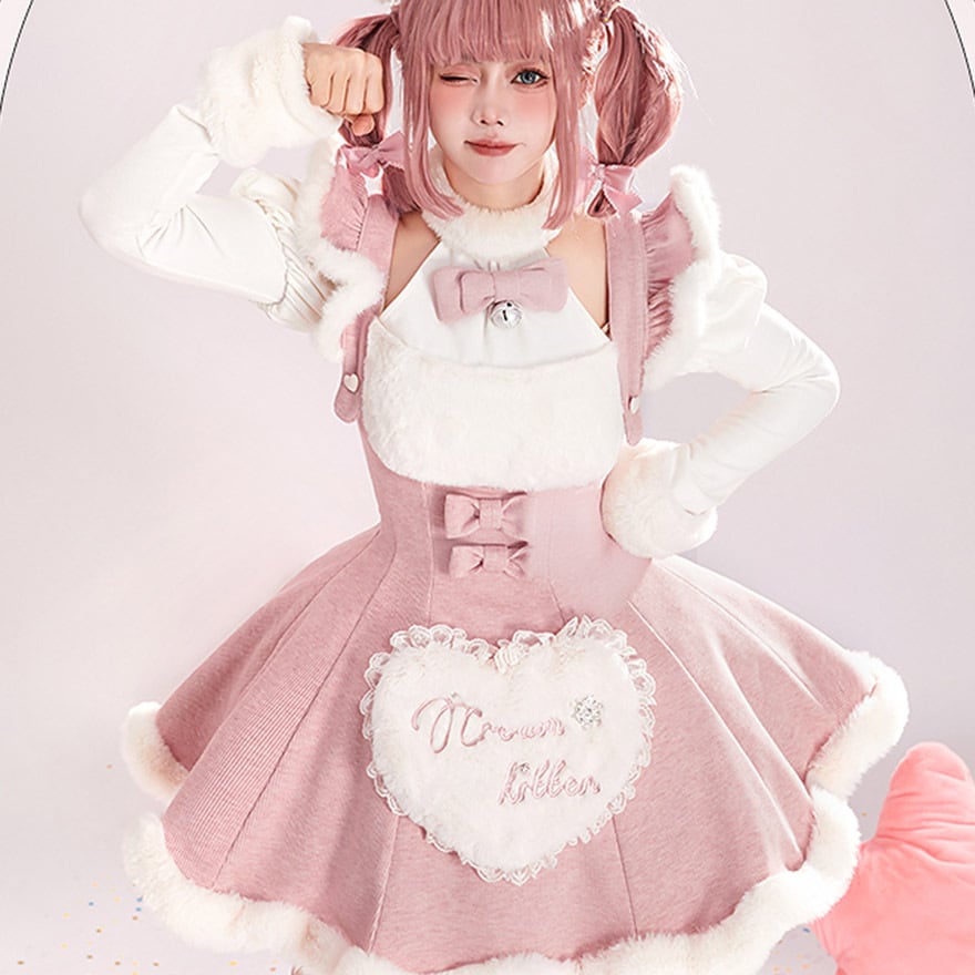 クリスマス 即納 現品限り 量産型 ふわふわ アイドル衣装 ジャンスカ