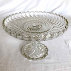 ガラスのフルーツスタンド　コンポティエ　ケーキ台（らせん） 11TWl12