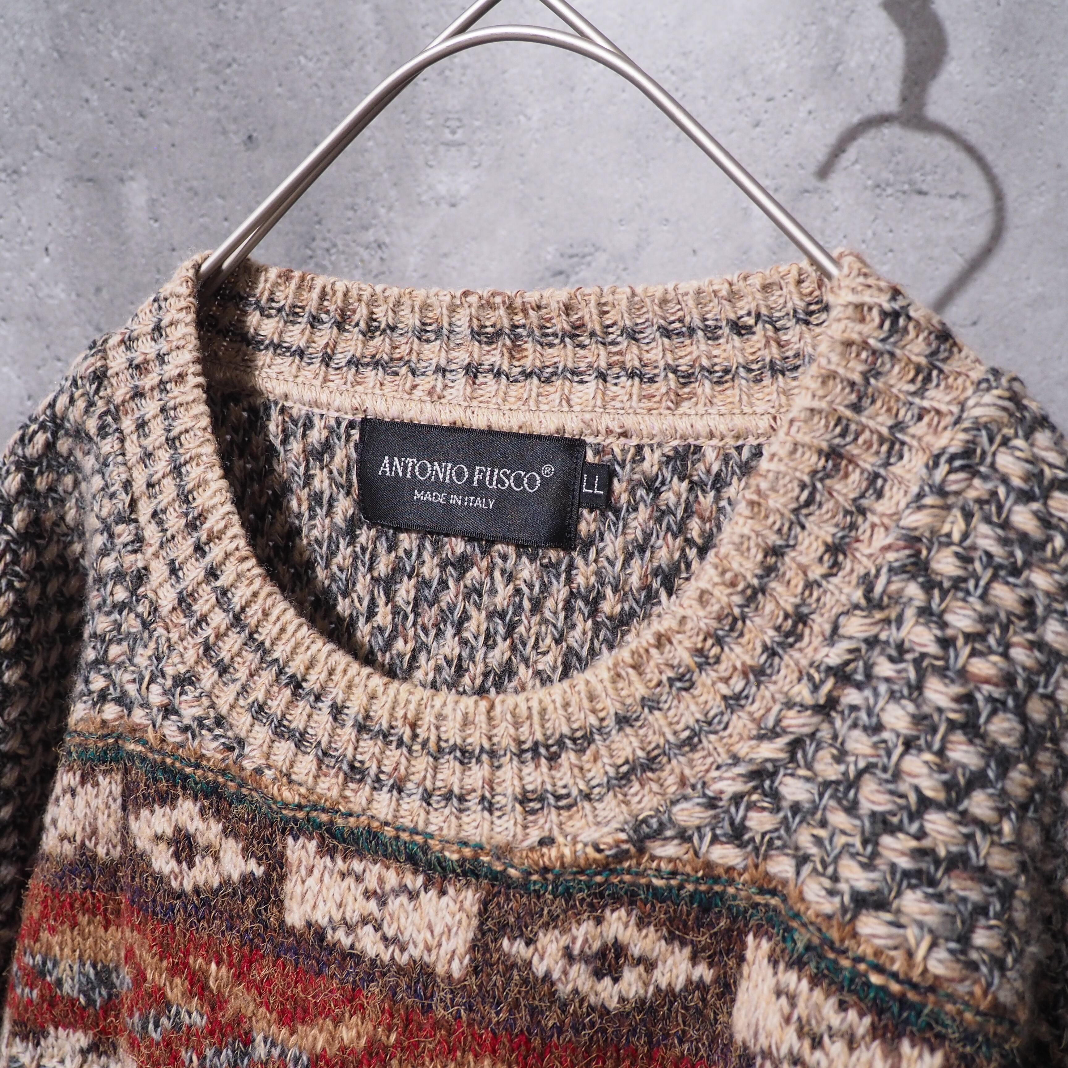 1990s " Made in Italy " Beautiful Autumn colors vintage loose knit