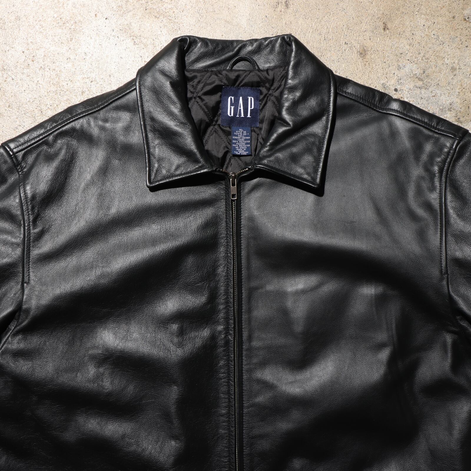 極美品 XL OLD GAP レザージャケット オールドギャップ 黒 ブラック 