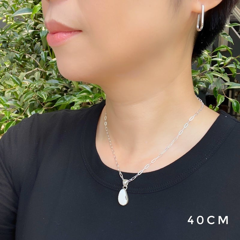 Indian Jewelry 》ホワイトバッファロー シンプル ドロップ ネックレス