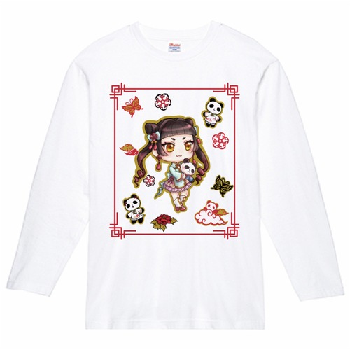 華ロリちゃん長袖Tシャツ(ホワイト)