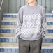 EU VINTAGE FORUM SPORTSWEAR PATTERNED DESIGN KNIT/ヨーロッパ古着柄デザインニット