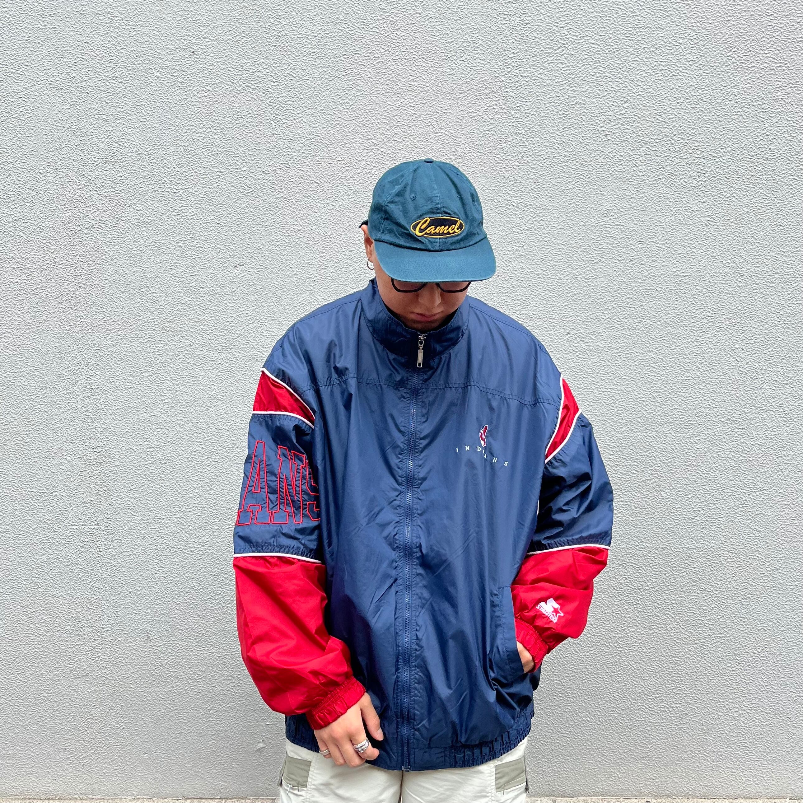 ※赤 90年代 size : 2XL【 INDIANS 】STARTER スターター MLB ...