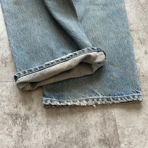 メキシコ製 デニム ダブルニー Carhartt B73-DST 29×32 詳細写真15