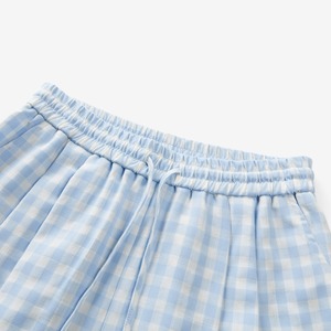 gingham wide-leg pants　J00503