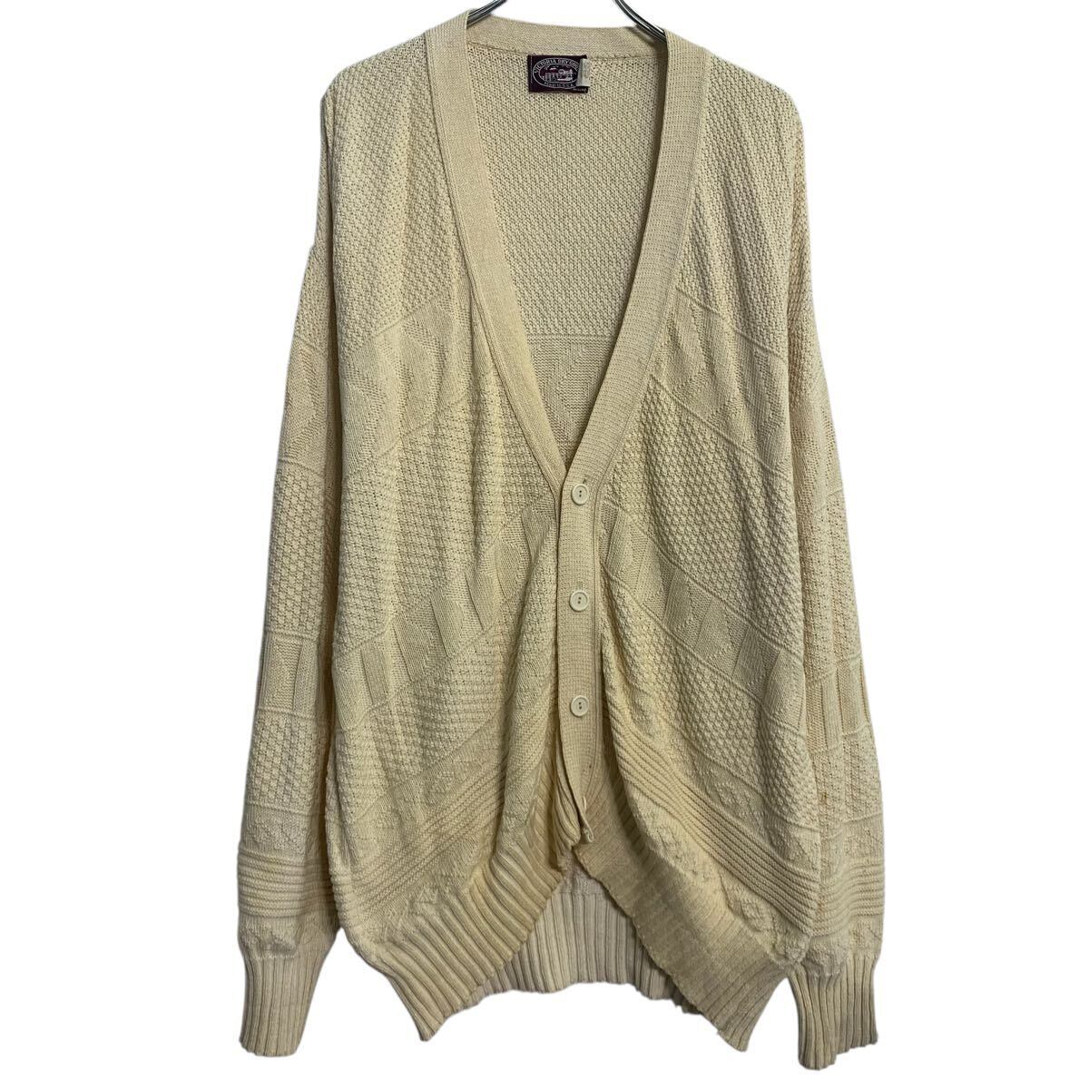 USA製 スウェット トレーナー カーディガン 松ぼっくり ポケット 総柄 古着 USA製 スウェット トレーナー カーディガン 松ぼっくり ポケット