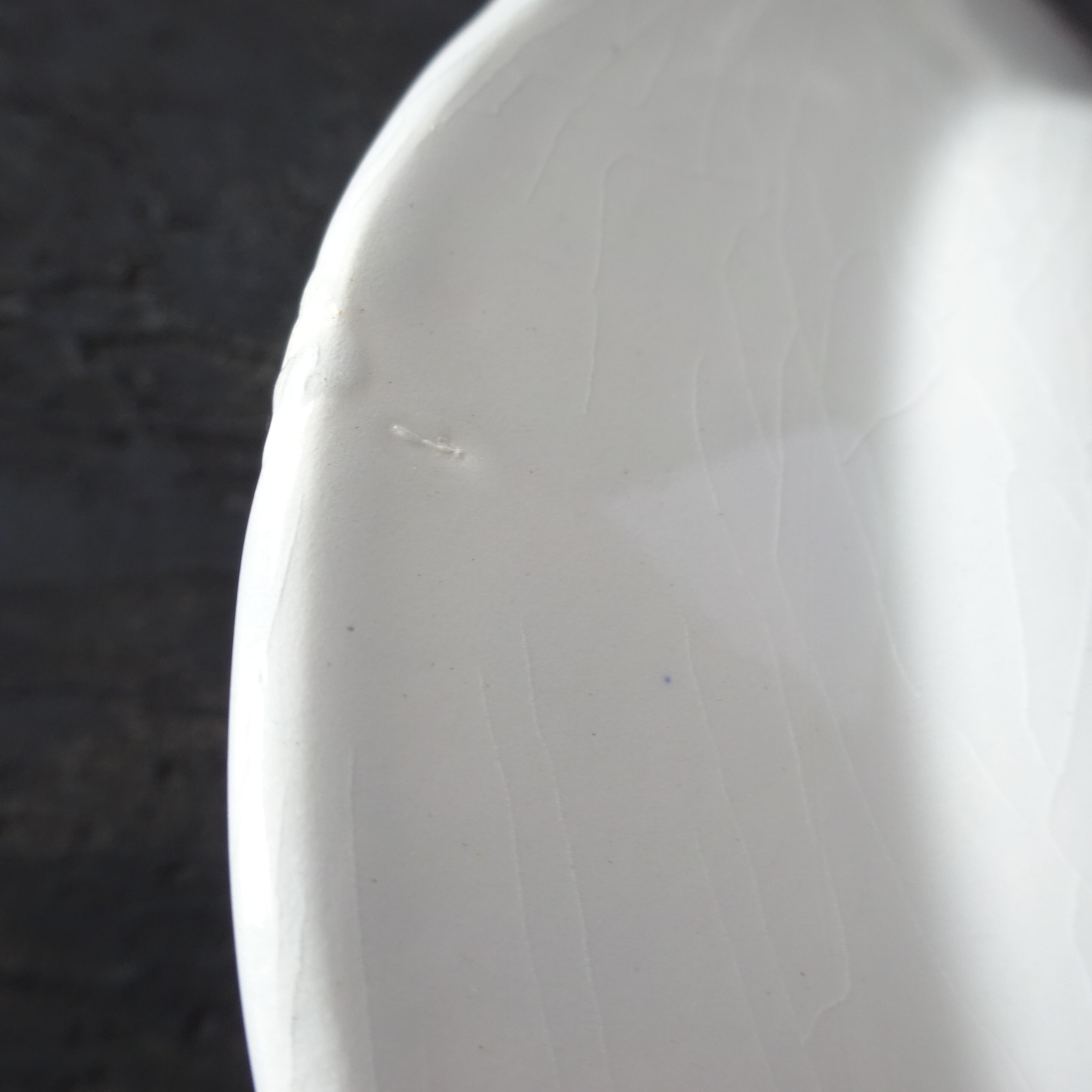 ☆TERRE de FER PORCELAINE OPAQUE DE GIEN modèle 《IDYLLE》 assiette demi creuse (C)