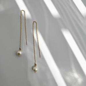 【URURU】Akoya  Pearl 14KGF American Pierce / あこや真珠アメリカンピアス