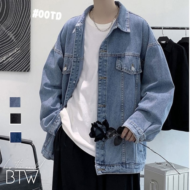 【韓国メンズファッション】デニム メンズジャケット アウター 長袖 カジュアル シンプル 秋冬  BW2729