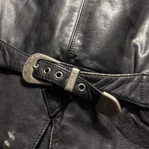 HARLEY-DAVIDSON black leather vest