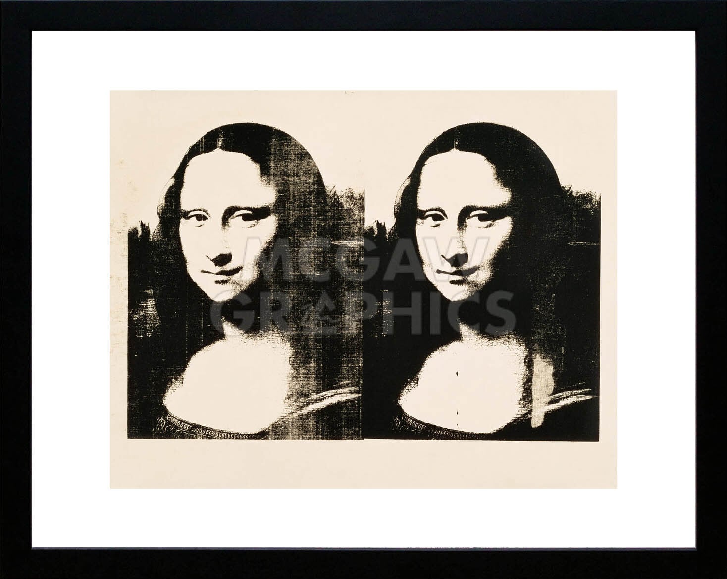 アンディ ウォーホル「ダブル モナ リザ ,1963」展示用フック付ポスター ポップアート 絵画