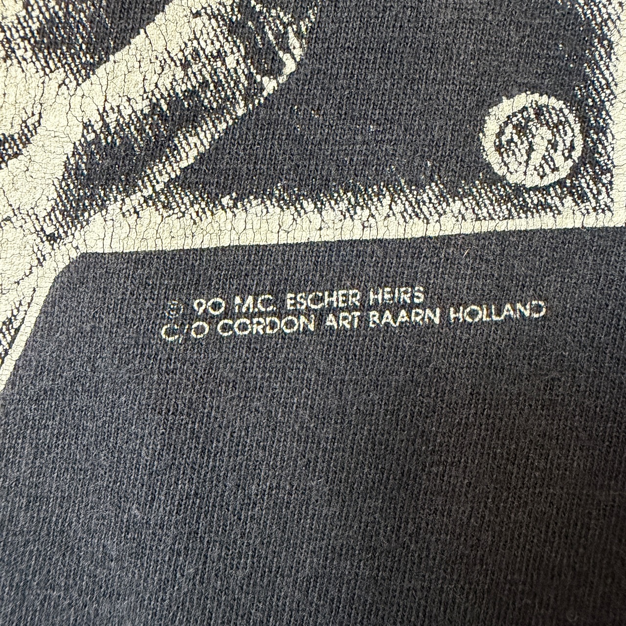 90's M.C.Escher "Drawing Hands" Printed T-shirts SOFTEE USA 90年代 アメリカ エッシャー 描く手 ヴィンテージ ビンテージ だまし絵 アート  TT2026-0051 - 4