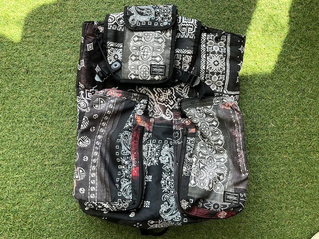 NEIGHBORHOOD × PORTER NHPT.BACKPACK/E-LUGGAGE BANDANA BLACK 202YSPTN-CG01 50312