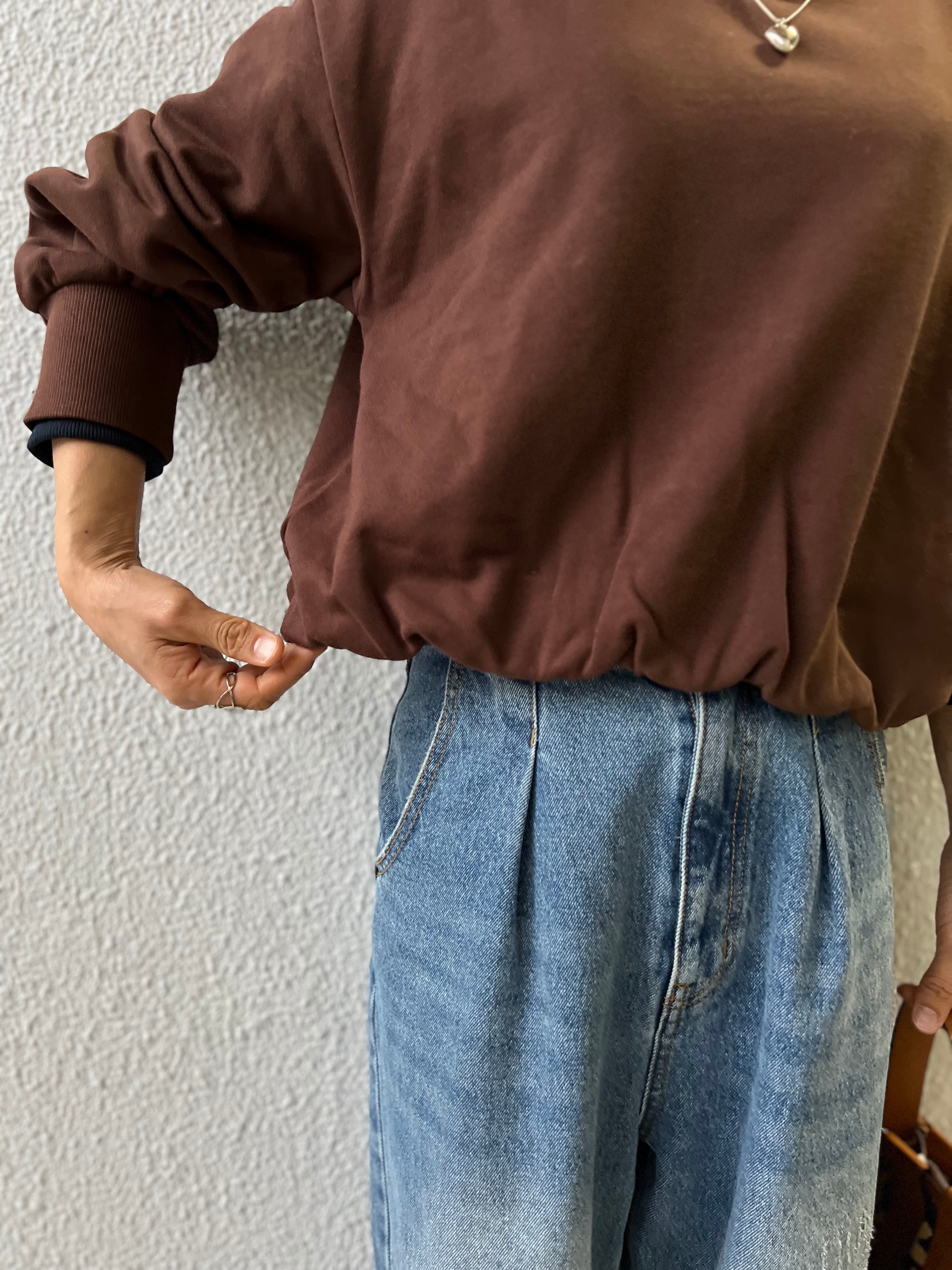 【SELECT】配色レイヤードバルーンプルオーバー 25-0679