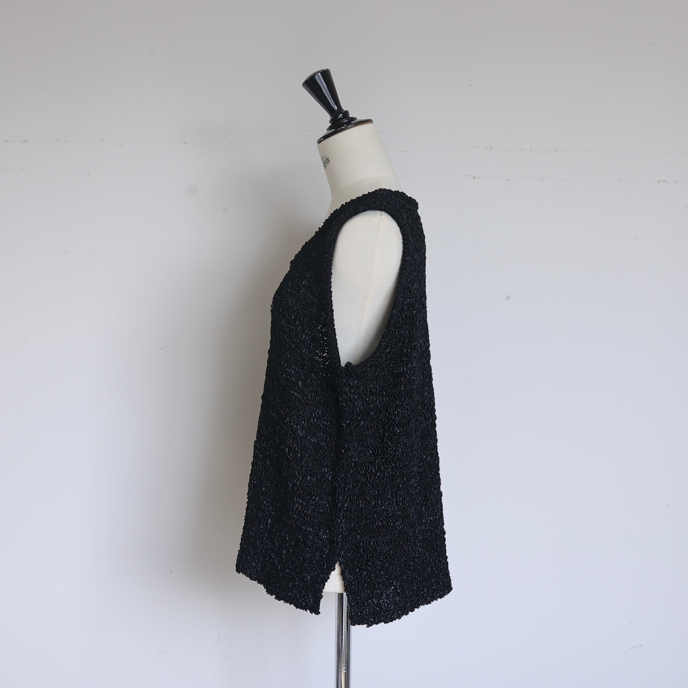 gypsohila ジプソフィア シュガーベスト ブラックノースリーブ ジレ GPTH-505 Sugar Vest | gypsohila
