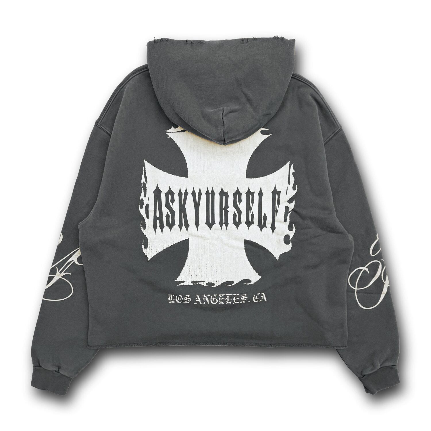 トップス ASKYURSELF RAW AY CROSS HOODIE e2f1047dbc72d261fea80ded06254b