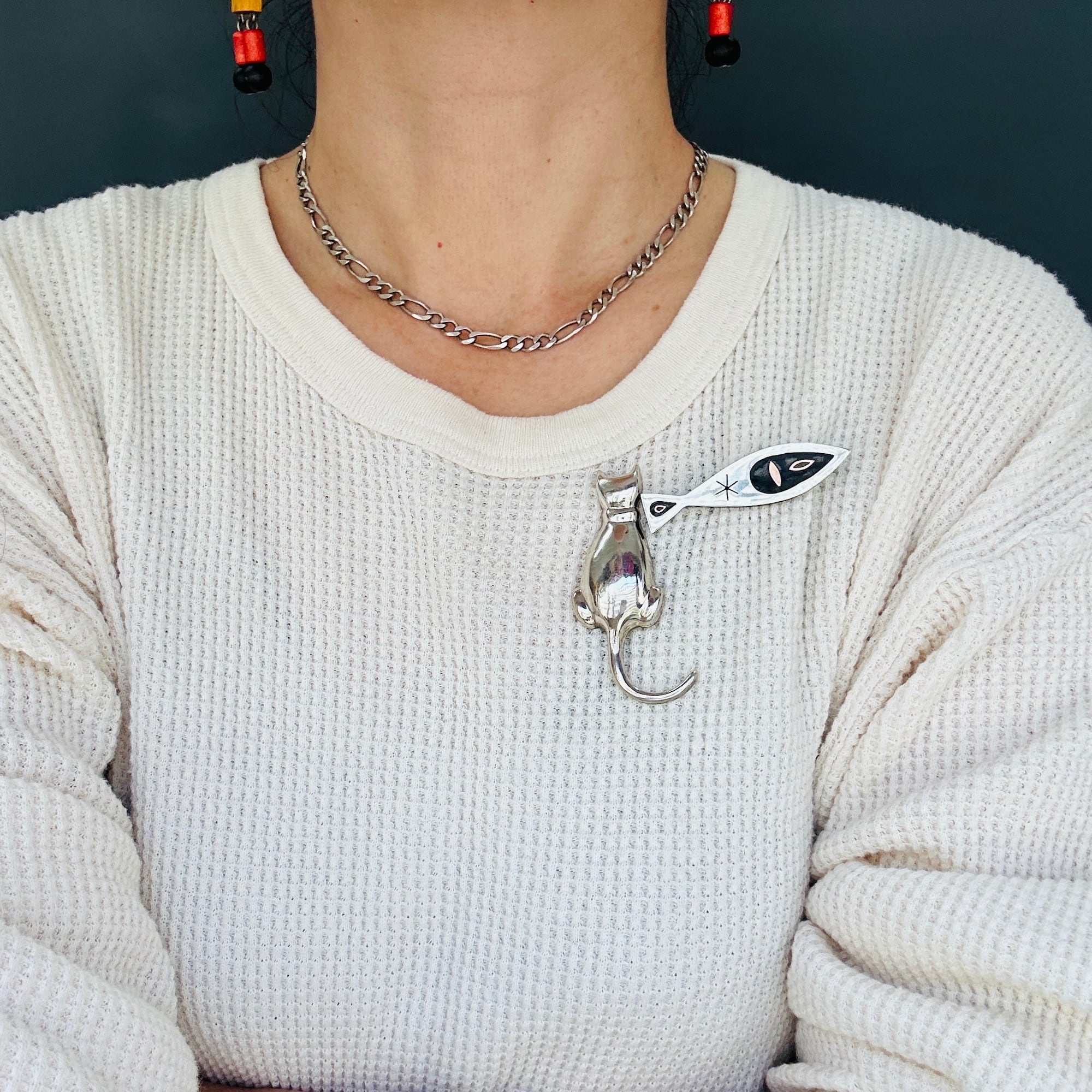 シルバー925 ZINA CATブローチ | Milo Antiques & Vintage