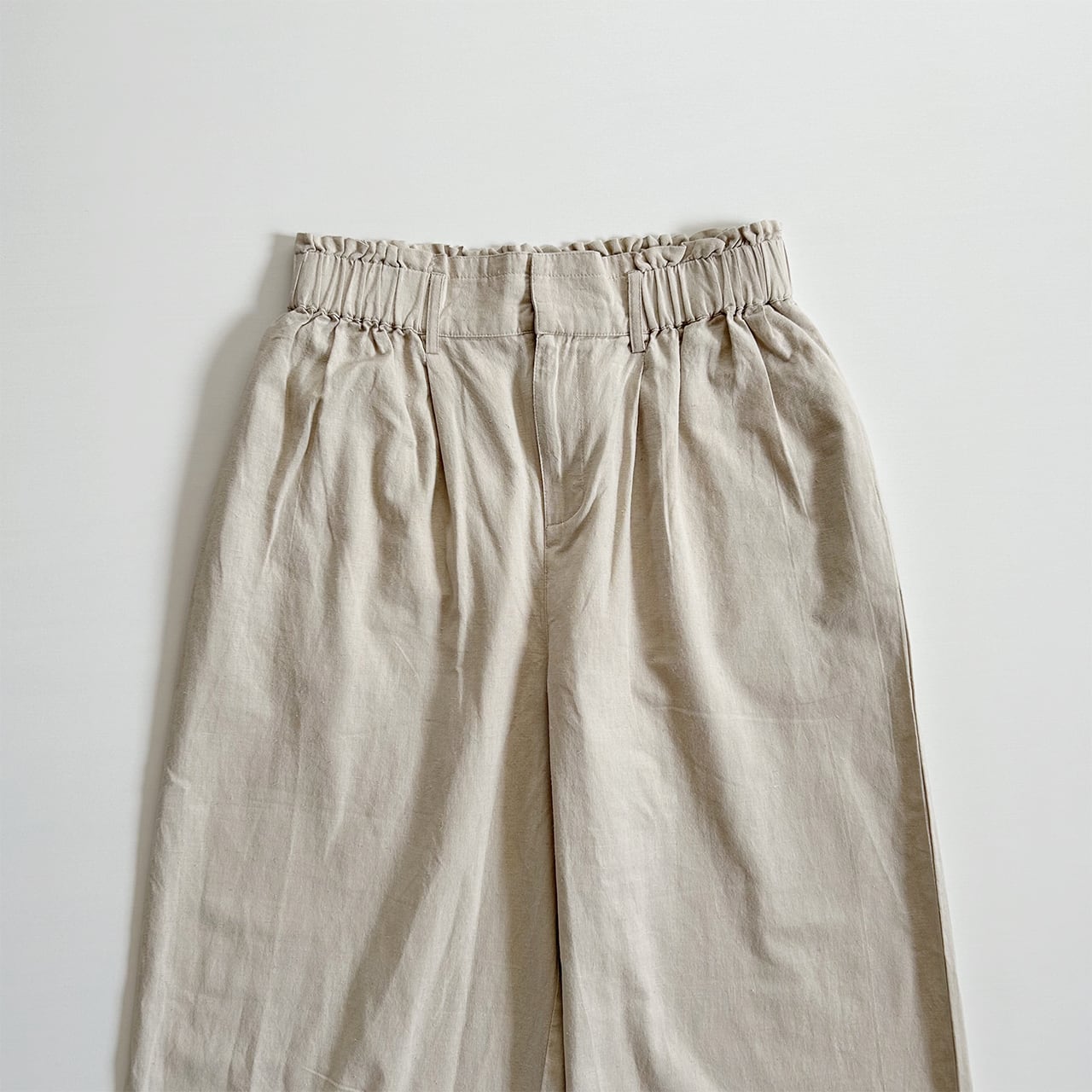 Cotton linen straight pants (kinari)