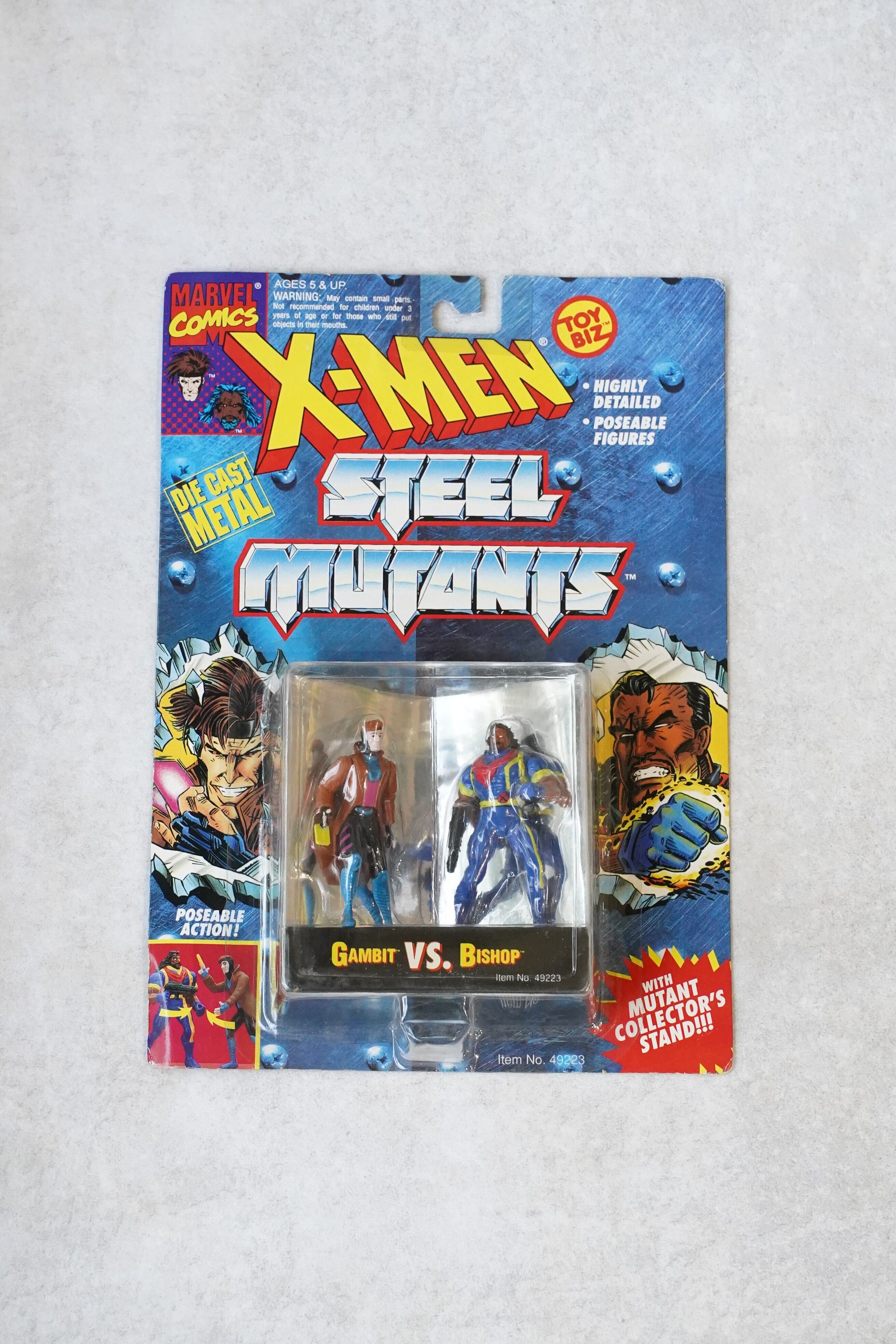 【未開封・海外版】X-MEN Steel Mutants Gambit(ガンビット) vs. Bishop(ビショップ) ToyBiz 1994 ダイキャスト メタルフィギュア アメコミ ヴィンテージ