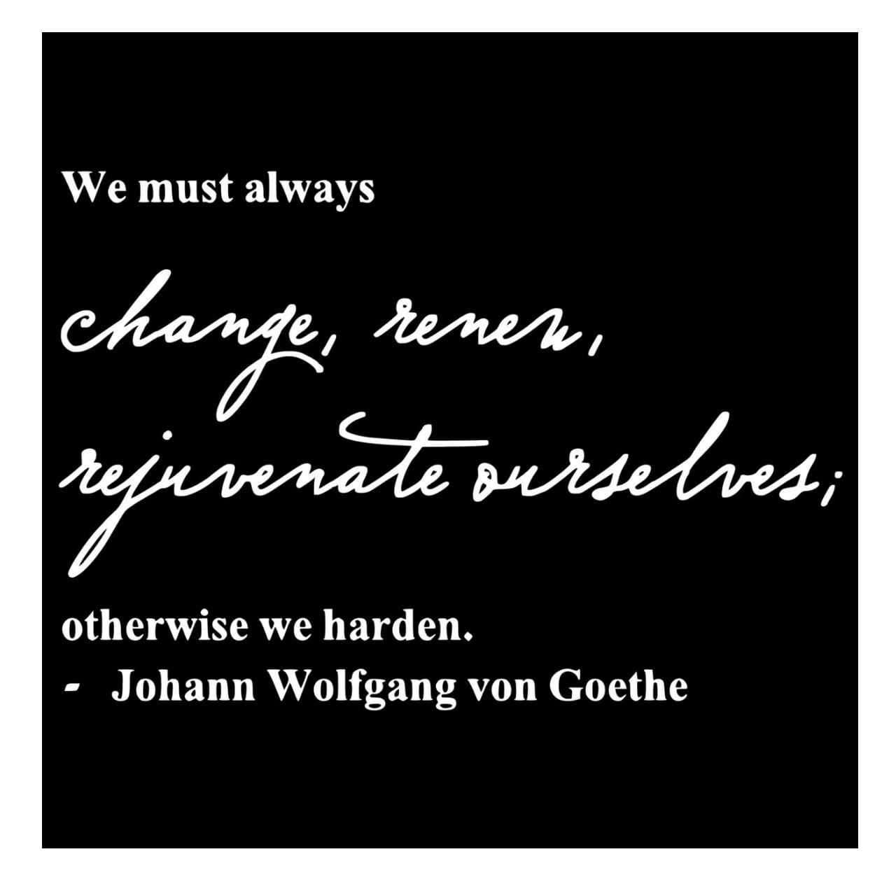 ウォールステッカー ゲーテ 名言 白 光沢 We must always change