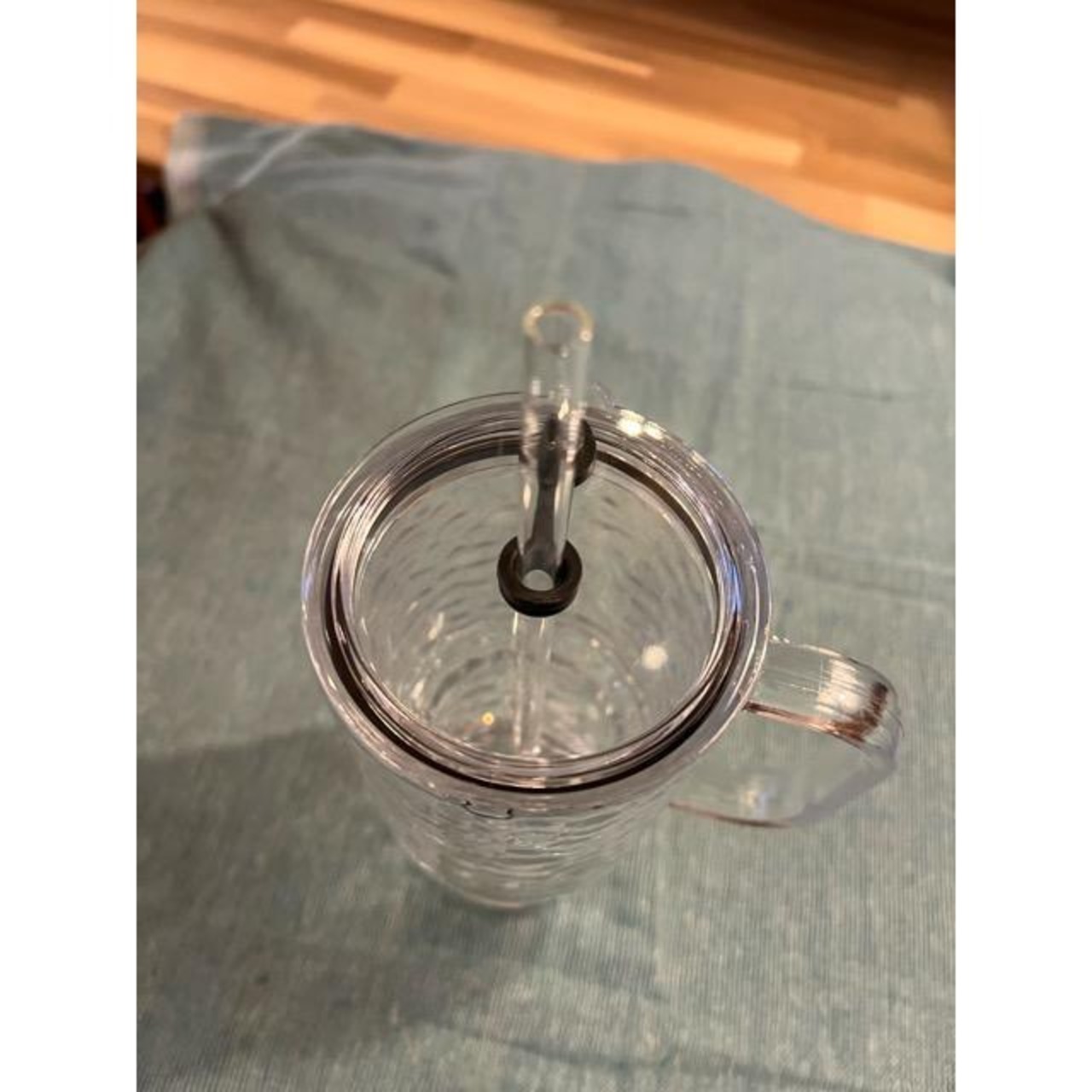 TOPANGA KITCHEN　Glass Tumbler 2Type　ガラスタンブラー　2種　ストロー付き　蓋付き　タンブラー