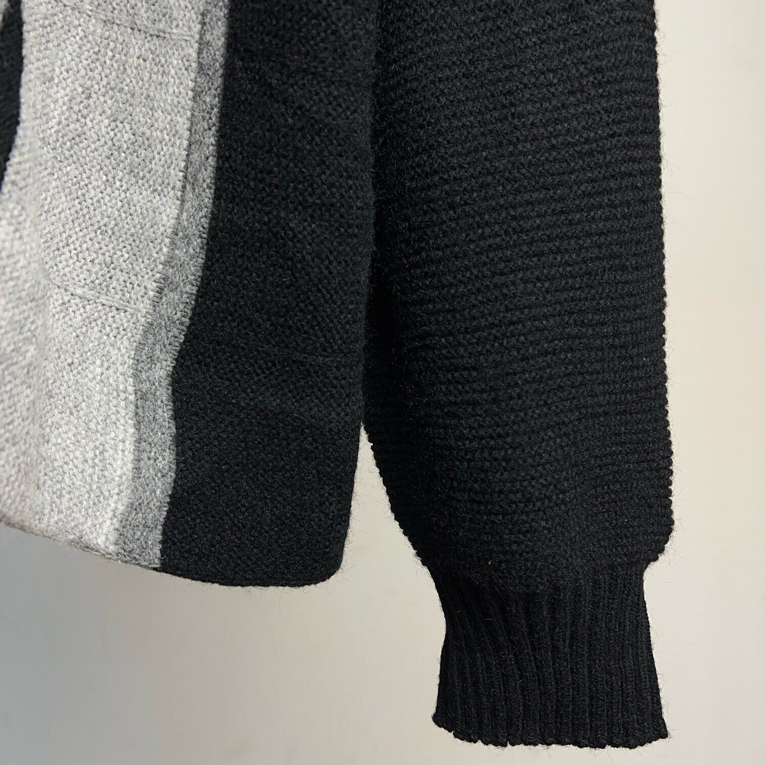 希少 極上 60s 70s XL ブラック アクリルカーディガン 希少 極上 60s 70s XL ブラック アクリルカーディガン