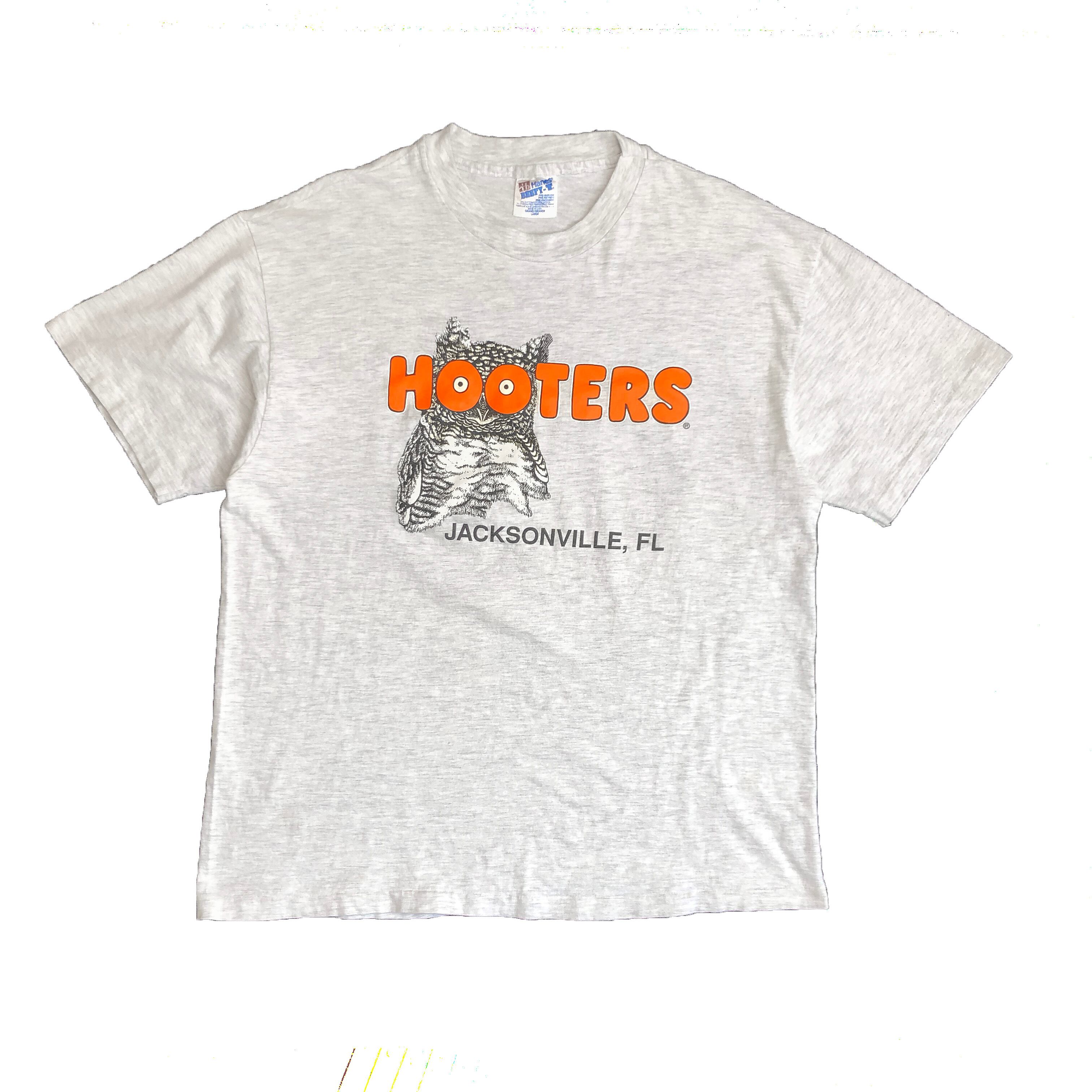 90S USA製 HOOTERS フーターズ ヴィンテージ Tシャツ ライトグレー 