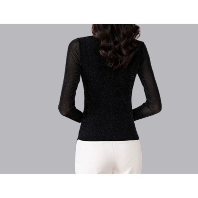 Vネック アシンメトリー 七分袖 トップス 1col　D00184