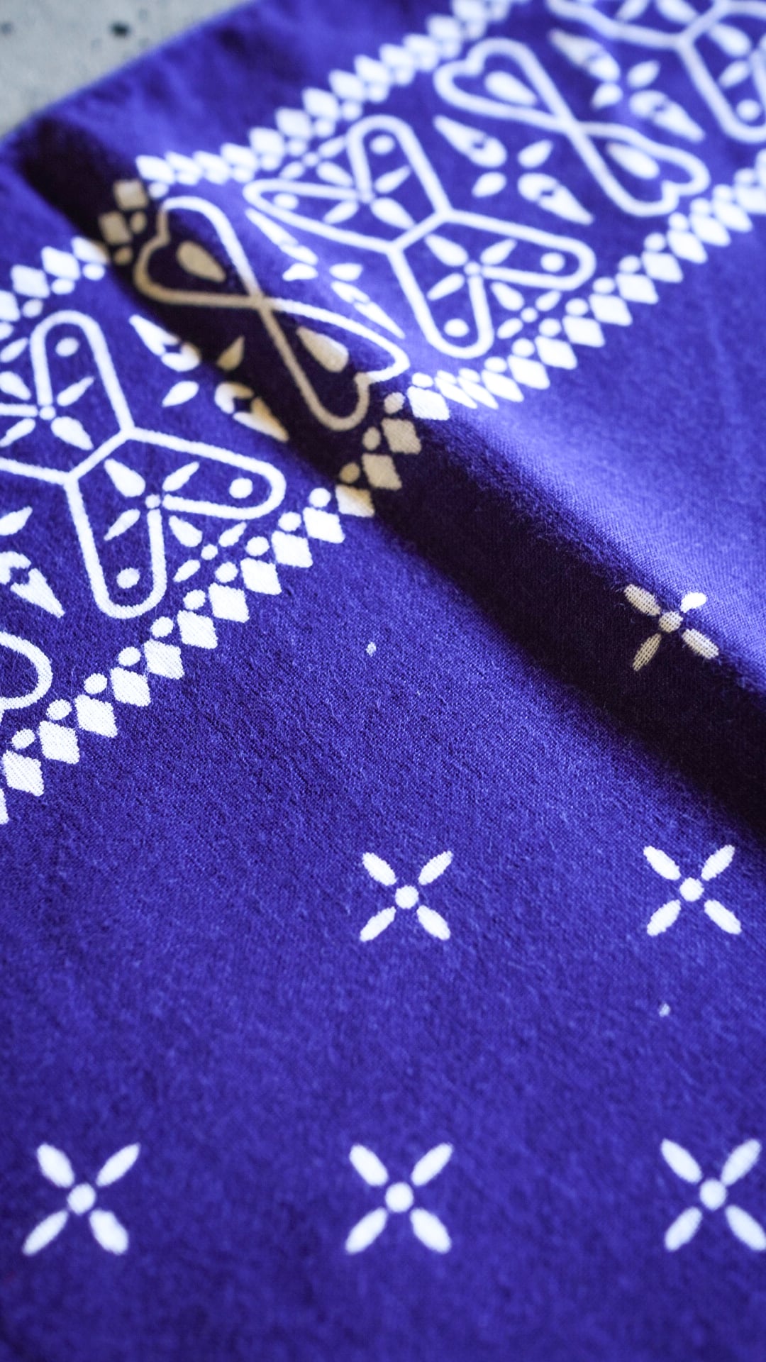 1960s】WAMCRAFT ワムクラフト クロス柄 バンダナ《RN14193 WASHFAST