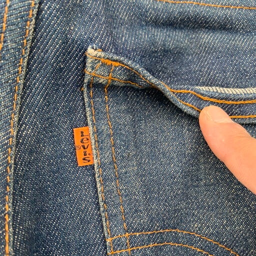 80's Levi's リーバイス 684 フレアデニム Big Bell 濃紺 W28 オレンジ