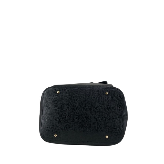 CELINE セリーヌ ショルダーバッグ ブラック ガンチーニ レザー 巾着 フロントポケット vintage ヴィンテージ オールド 3gt2jh