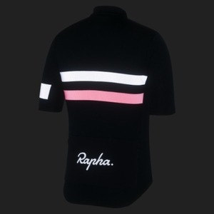 RAPHA.MEN'S BREVET JERSEY DARK NAVY/HIGH-VIS PINK/WHITE