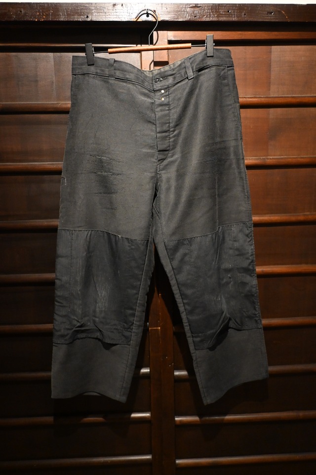 80's90's vintage laboureur black moleskin trousers　650
