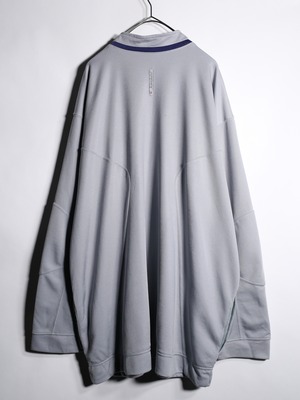 "JORDAN"  gray × violet good color over silhouette double -zip track jacket